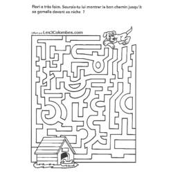 Dessin à colorier: Labyrinthes (Apprentissage et Éducation) #126613 - Coloriages à Imprimer Gratuits