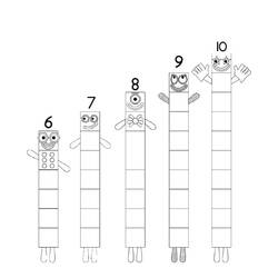 Dessin à colorier: Numberblocks (Apprentissage et Éducation) #186676 - Coloriages à Imprimer Gratuits