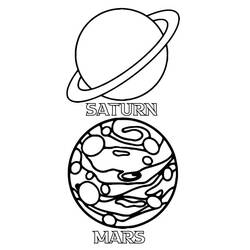 Coloriage Planete (Système Solaire) (Apprentissage et Éducation) #193852 à imprimer et colorier