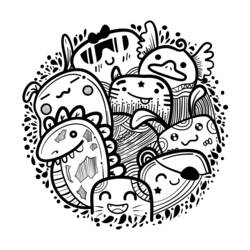 Dessin à colorier: Doodle Art (Autres) #190876 - Coloriages à Imprimer Gratuits