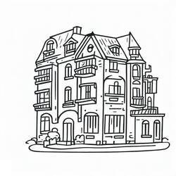 Dessin à colorier: Appartement (Bâtiments et Architecture) #189304 - Coloriages à Imprimer Gratuits