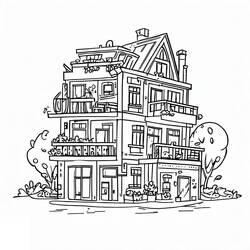 Dessin à colorier: Appartement (Bâtiments et Architecture) #189307 - Coloriages à Imprimer Gratuits