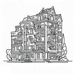 Dessin à colorier: Appartement (Bâtiments et Architecture) #189309 - Coloriages à Imprimer Gratuits
