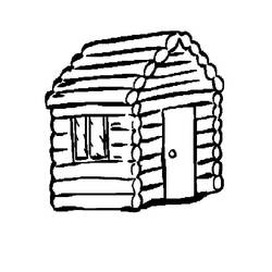 Dessin à colorier: Cabane (Bâtiments et Architecture) #185528 - Coloriages à Imprimer Gratuits