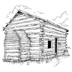 Dessin à colorier: Cabane (Bâtiments et Architecture) #185529 - Coloriages à Imprimer Gratuits
