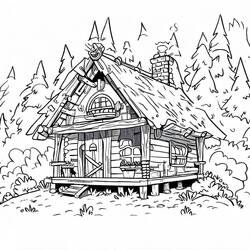 Dessin à colorier: Cabane (Bâtiments et Architecture) #185533 - Coloriages à Imprimer Gratuits