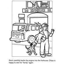 Dessins à colorier: Caserne de Pompiers - Coloriages à Imprimer Gratuits