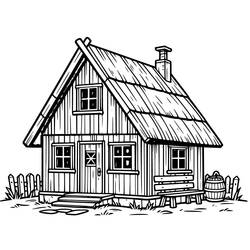 Coloriage Chalet (Bâtiments et Architecture) #212637 à imprimer et colorier