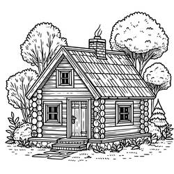 Coloriage Chalet (Bâtiments et Architecture) #212638 à imprimer et colorier