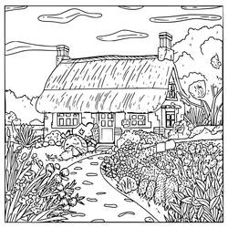 Coloriage Chalet (Bâtiments et Architecture) #212640 à imprimer et colorier