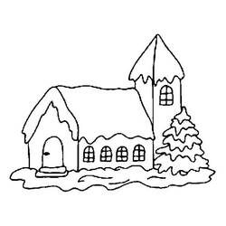 Coloriage Chalet (Bâtiments et Architecture) #212652 à imprimer et colorier