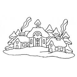 Coloriage Chalet (Bâtiments et Architecture) #212653 à imprimer et colorier