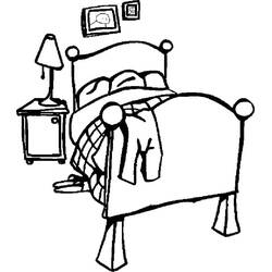 Dessin à colorier: Chambre (Bâtiments et Architecture) #203882 - Coloriages à Imprimer Gratuits