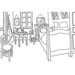 Dessin à colorier: Chambre (Bâtiments et Architecture) #203883 - Coloriages à Imprimer Gratuits