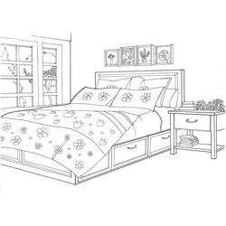 Dessin à colorier: Chambre (Bâtiments et Architecture) #203884 - Coloriages à Imprimer Gratuits