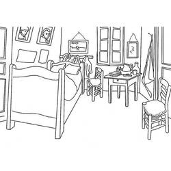 Dessin à colorier: Chambre (Bâtiments et Architecture) #203897 - Coloriages à Imprimer Gratuits