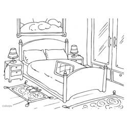 Dessin à colorier: Chambre (Bâtiments et Architecture) #203899 - Coloriages à Imprimer Gratuits