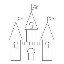 Coloriage Chateau (Bâtiments et Architecture) #177434 à imprimer et colorier