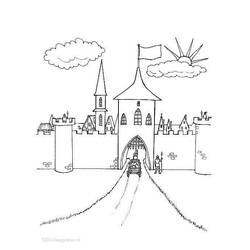Coloriage Chateau (Bâtiments et Architecture) #177443 à imprimer et colorier
