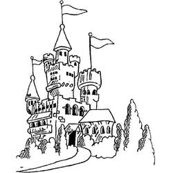 Coloriage Chateau (Bâtiments et Architecture) #177444 à imprimer et colorier