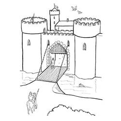 Coloriage Chateau (Bâtiments et Architecture) #177445 à imprimer et colorier
