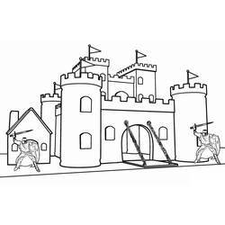 Coloriage Chateau (Bâtiments et Architecture) #177448 à imprimer et colorier