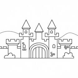 Coloriage Chateau (Bâtiments et Architecture) #216037 à imprimer et colorier