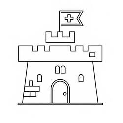 Coloriage Chateau (Bâtiments et Architecture) #216040 à imprimer et colorier