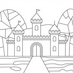 Coloriage Chateau (Bâtiments et Architecture) #216041 à imprimer et colorier