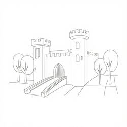 Coloriage Chateau (Bâtiments et Architecture) #216044 à imprimer et colorier