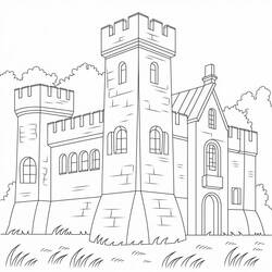 Coloriage Chateau (Bâtiments et Architecture) #216046 à imprimer et colorier