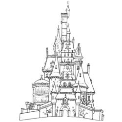 Dessin à colorier: Chateau (Bâtiments et Architecture) #62032 - Coloriages à imprimer