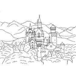 Dessin à colorier: Chateau (Bâtiments et Architecture) #62039 - Coloriages à Imprimer Gratuits