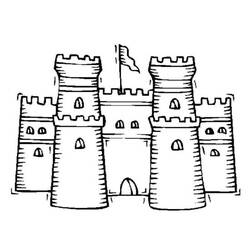 Dessin à colorier: Chateau (Bâtiments et Architecture) #62056 - Coloriages à Imprimer Gratuits