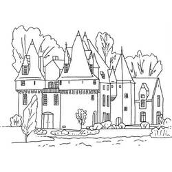 Dessin à colorier: Chateau (Bâtiments et Architecture) #62065 - Coloriages à imprimer