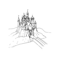 Dessin à colorier: Chateau (Bâtiments et Architecture) #62109 - Coloriages à Imprimer Gratuits