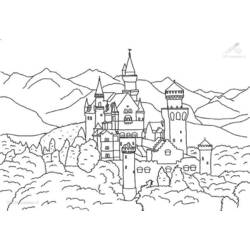 Dessin à colorier: Chateau (Bâtiments et Architecture) #62124 - Coloriages à Imprimer Gratuits