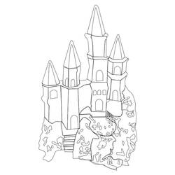 Dessin à colorier: Chateau (Bâtiments et Architecture) #62143 - Coloriages à Imprimer Gratuits