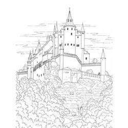 Dessin à colorier: Chateau (Bâtiments et Architecture) #62145 - Coloriages à Imprimer Gratuits