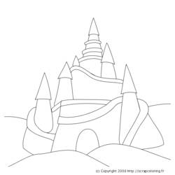 Dessin à colorier: Chateau (Bâtiments et Architecture) #62173 - Coloriages à Imprimer Gratuits