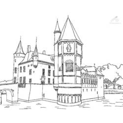 Dessin à colorier: Chateau (Bâtiments et Architecture) #62183 - Coloriages à Imprimer Gratuits