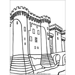Dessin à colorier: Chateau (Bâtiments et Architecture) #62185 - Coloriages à Imprimer Gratuits