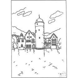 Dessin à colorier: Chateau (Bâtiments et Architecture) #62215 - Coloriages à Imprimer Gratuits