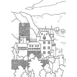 Dessin à colorier: Chateau (Bâtiments et Architecture) #62218 - Coloriages à Imprimer Gratuits