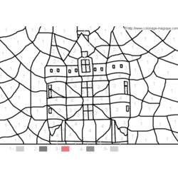 Dessin à colorier: Chateau (Bâtiments et Architecture) #62226 - Coloriages à Imprimer Gratuits