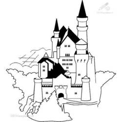 Dessin à colorier: Chateau (Bâtiments et Architecture) #62273 - Coloriages à Imprimer Gratuits