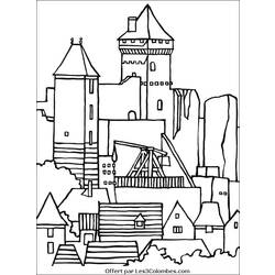 Dessin à colorier: Chateau (Bâtiments et Architecture) #62276 - Coloriages à Imprimer Gratuits