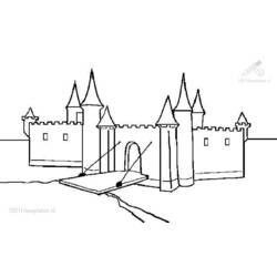 Dessin à colorier: Chateau (Bâtiments et Architecture) #62300 - Coloriages à Imprimer Gratuits