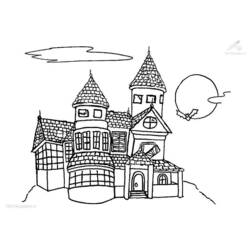 Dessin à colorier: Chateau (Bâtiments et Architecture) #62314 - Coloriages à Imprimer Gratuits
