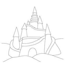 Dessin à colorier: Chateau de sable (Bâtiments et Architecture) #204756 - Coloriages à Imprimer Gratuits